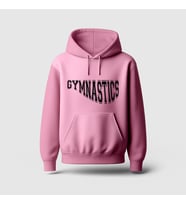 Gymnastics Tasarım Baskılı Hoodie Sweatshirt (Pembe)