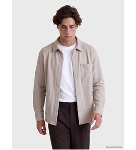 LCW Vision Bej Regular Fit Erkek Gömlek