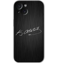 İphone 15 Plus Kılıf HD Desen Baskılı Kılıf - İmza Atatürk