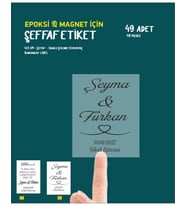 Epoksi Magnet Ve Şişe Etiketi 4x3 cm 49 adet