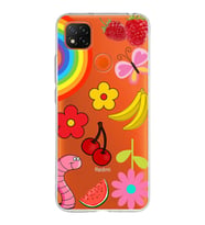 PrintiFy Xiaomi Redmi 9C ile Uyumlu 1mm Slim Fit Water Color 5 Baskılı Şeffaf  Kılıf