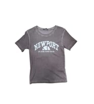Myzen Kadın Newport Baskılı Yıkamalı Crop T-shirt M-03436 - Açık Kahverengi - S (Açık Kahverengi)