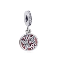 Nur Silver Pembe Sallantılı Gümüş Charm NUR-BL00235