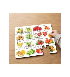 Meyveleri ve Sebzeleri Tanıyalım Tasarımlı 24 Parça Ahşap Çocuk Puzzle MPK0578