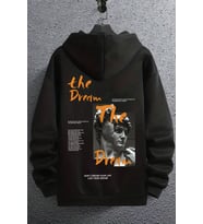 The Dream Baskılı Unisex Oversize Sweatshirt (Siyah)