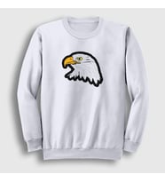 Presmono Unisex Beyaz Eagle Kartal Sweatshirt 314092tt (Beyaz)