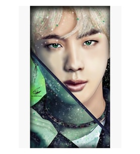 Bts Jin Uzay Fanart Tablo Ahşap Poster Dekoratif Kod2702