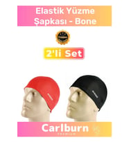 Özel Üretim Su Geçirmez Silikon Yüzücü Havuz Deniz Bonesi Elastik Yüzme Şapkası 2'li Set