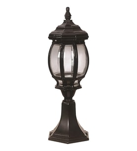 AVONNI BSU-68063-BSY-K Siyah Boyalı Dış Mekan Aydınlatma E27 Aluminyum Polikarbon Cam 20cm