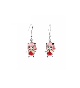 Anime Spy X Family Anya Forger Chibi Anime Küpe (Pembe)