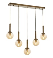 AVONNI AV-60216-5EY Eskitme Kaplama Modern Avize E27 Metal Cam 80x13cm