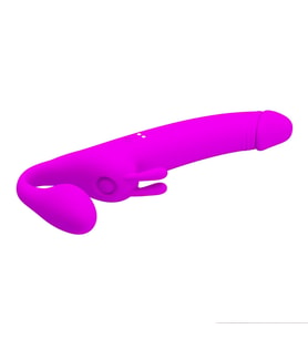 LilituShop Manyetik USB Şarjlı Klitoris Darbe Modlu Çift Taraflı Strapon Teknolojik G-Spot Vajinal Vibratör