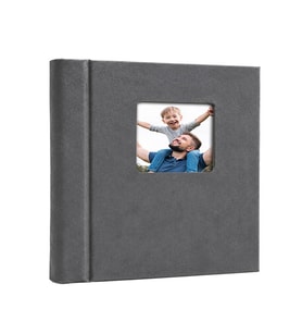 Yapışkanlı Süet Fotoğraf Albümü 15 Yaprak - 30x37cm-Antrasit