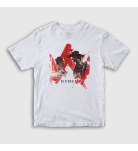 Presmono Unisex Çocuk Beyaz Maeve Hector Westworld T-Shirt 224232tt