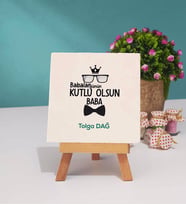 Babalar Günü Hediyesi Babaya Hediye - 2 - Dekoratif Taş Baskı