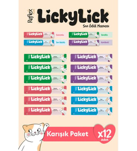 Reflex Plus LickyLick Sıvı Ödül Maması Karışık Paket 15g x 12 Adet
