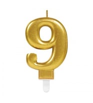 9 Rakam Mum Gold Renk