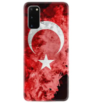 Samsung A02S A03S A10 A12 A13 A21S A22 Kılıf Desenli Silikon Şanlı Türk Bayrağı 1315