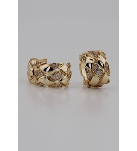 Zirkon Gold Vintage Küpe - Özel Seri