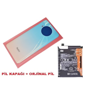Tkgz Xiaomi Mi 10T LİTE Arka Pil Batarya Kapağı + PİL (CAM) BEYAZ