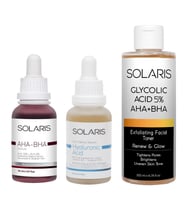 Solaris Cilt Tonu Eşitleyici Aha %10 + Bha %2 Serum Ve Hyaluronik Asit Serum Ve Sıkılaştırıcı Glikolik Tonik