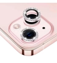 BİNANO IPHONE 14/14 PLUS TAŞLI PEMBE KAMERA KORUYU