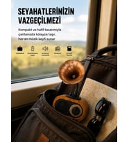 Şarjlı Mini Retro Radyo Bluetooth Hoparlör Çoklu Bağlantı Seçenekli Yeni Nesil