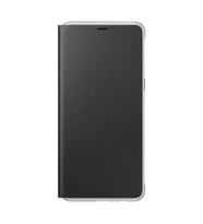 Galaxy A8 Plus (2018) ile Uyumlu Neon Flip Koruyucu Kılıf Siyah EF-FA730PBEGWW