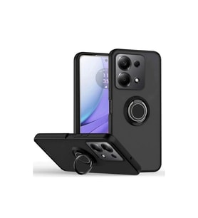 Xiaomi Redmi Note 13 Pro 4g Montreal Yüzüklü Silikon Kapak - Siyah