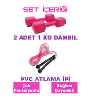 Atlama İpi Ve 1 Kg Çiftli Dambıl Set