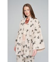 Kadın Etnik Çiçek Nakışlı Ve Payet İşlemeli Kimono