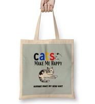 Funny Cat Lover Gifts For Women Men Kids Bez Çanta Uzun Saplı