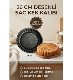 Ergonomik Ayçiçeği Desenli Sac Kek Kalıbı 26 cm