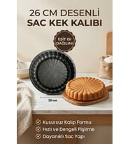 Ergonomik Ayçiçeği Desenli Sac Kek Kalıbı 26 cm