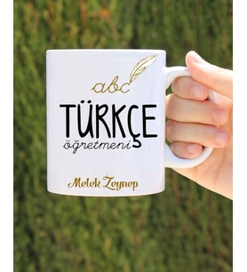 türkce öğretmeni özel tasarım kupa bardak