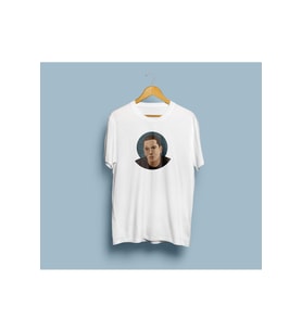 Oversize Eminem Tasarım Unisex T-shirt (Beyaz)