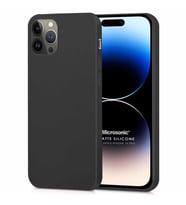 Microsonic Matte Silicone Apple iPhone 14 Pro Kılıf Siyah