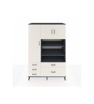 Kronos Dolap 9 Raflı 5 Çekmeceli 3 Kapaklı 132x59x195 Antrasit-Aytaşı/Aytaşı