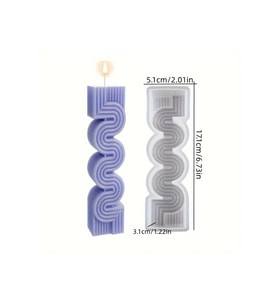 Zig Zag Mum Silikon Kalıp (Büyük)(S836)