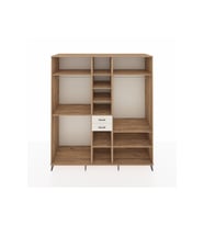 Kronos Dolap 10 Raflı 2 Çekmeceli 3 Askılı 220x59x243 Çam-Çam/Aytaşı