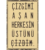 Yazılı Retro Ahşap Poster