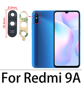 Xiaomi Redmi 9A-9C Arka Kamera Camı Lens Yapışkanlı