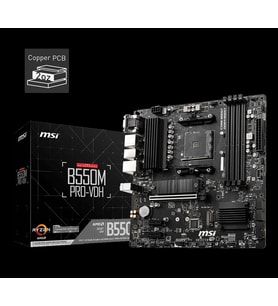 MSI B550M PRO-VDH DDR4 4400MHZ 1XVGA 1XHDMI 1XDP 2XM.2 USB 3.2 MATX AM4 (AMD 5000/4000G/3000 SERİLER