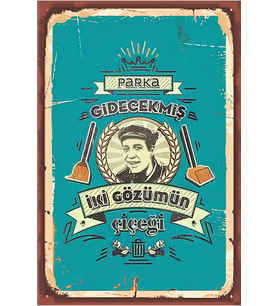 Yeşilçam Temalı Retro Ahşap Poster