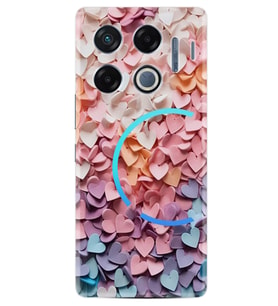 Infinix GT 20 Pro Kılıf Boutique Baskılı Resimli Renkli Kalpler Pcode -040