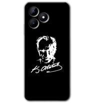 Realme C53 Kılıf HD Desen Baskılı Kılıf - Atatürk Silüet İmza