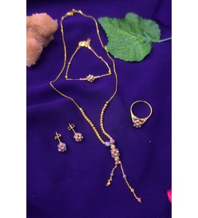 Dorika Model 925 Ayar Gümüş Gerdanlık Dörtlü Set