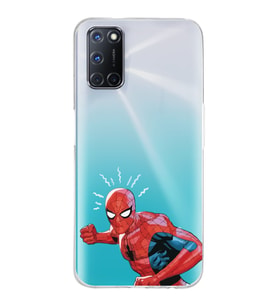 Oppo A52/A72/A92 Uyumlu Örümcek Adam Tasarımlı Şeffaf Telefon Kılıfı