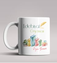 Kişiye Özel Edebiyat Öğretmeni Tasarım Beyaz Renk Kupa Bardak 2