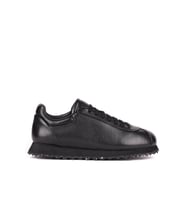 Shoetyle - Hakiki Deri Siyah Renk Günlük Erkek Sneaker - 666-10-110